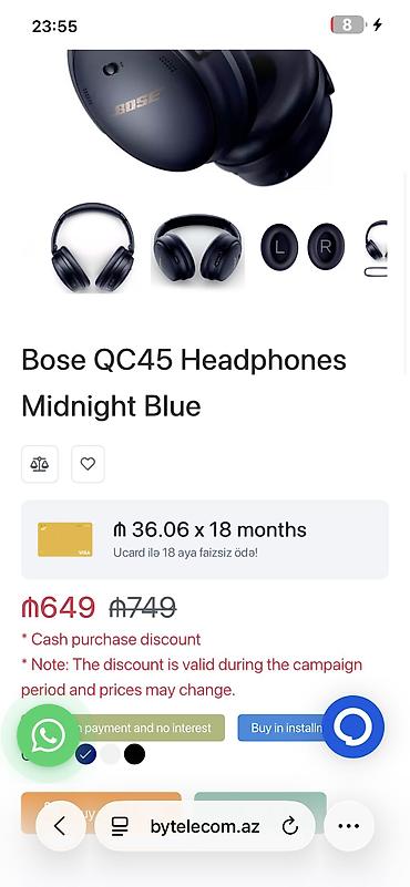 Audio: BARTERDE OLUNA BILER! Bose QuietComfort 45 (QC45) simsiz qulaqlıq - — 5