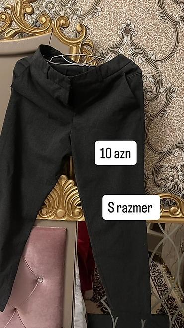 venostop gel qiyməti: Qara rəngli qadın şalvar - Ölçü: S - Klassik düz kəsim, beldə ilgəkli — 1