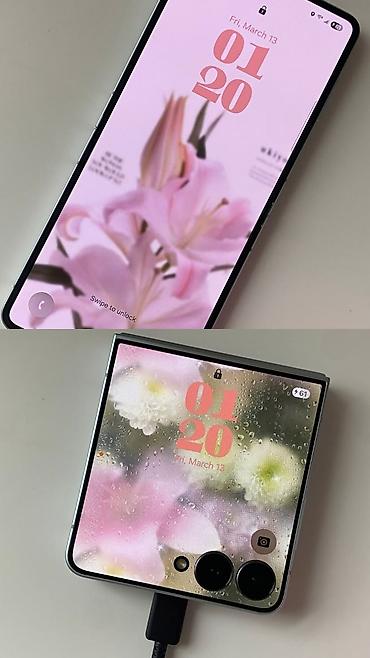 samsung folder: Samsung Galaxy Z Flip7, Б/у, 256 ГБ, цвет - Черный, 1 SIM, eSIM — 4