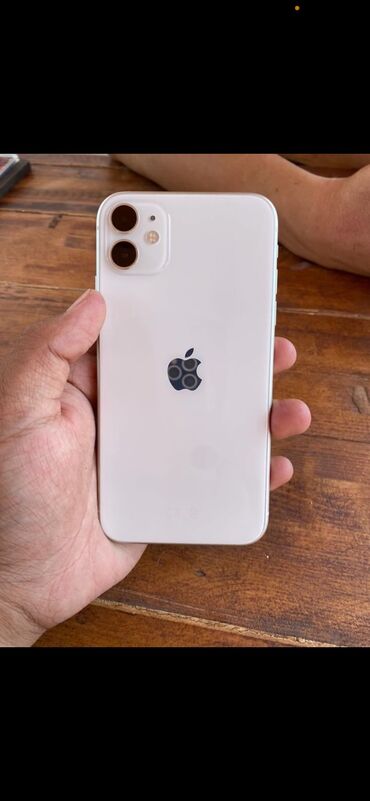 айфоне 11: IPhone 11, Б/у, 64 ГБ, Белый, Защитное стекло, Чехол