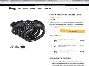 Dodaci za bicikl: Katanac za bicikl sa šifrom – 5-cifarski - Sigurnosni spiralni kabl — 2