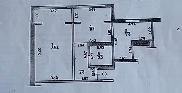 brk group: 2 комнаты, 51 м², Кок-Жар мкр 108 серия, 5 этаж, Свежий ремонт — 8