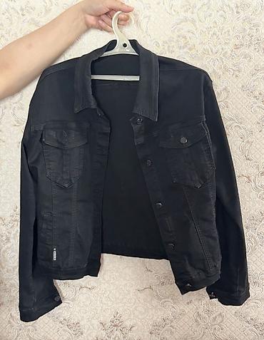 Qara denim cins pencək - Rəng: tam qara - Model: klassik “jeans