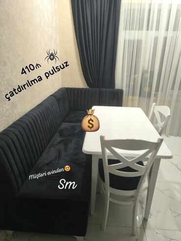 Masalar və oturacaqlar: Künc divan masa oturacaq rəng seçimi var