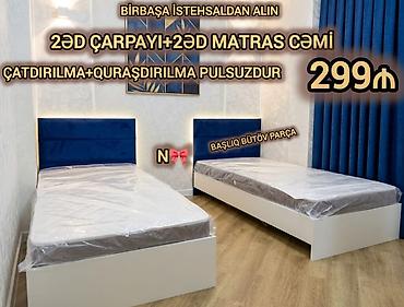 Çarpayılar: İstehsaldan birbaşa: 2 ədəd tək nəfərlik çarpayı + 2 ədəd matras — 1