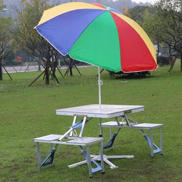 piknik stol stul: Piknik masasi Açilib yiğilan çomadan şekilinde daşina bilen 4
