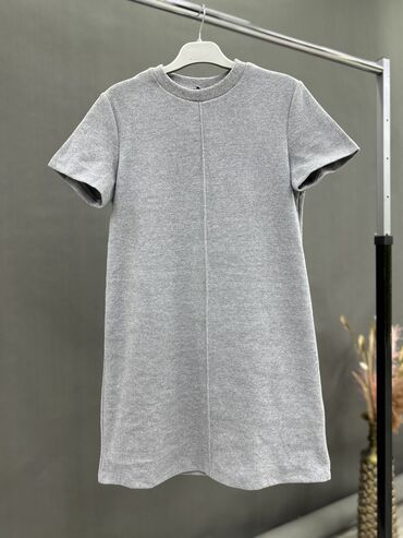 футболка женские: Сезонная распродажа) Серое платье S.M-1400 Футболка -900 Футболка