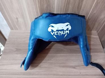 boks kisəsi type 0: Venum boks/kikboks baş qoruyucusu – mavi rəng. - Üz və çənə zonasını — 3