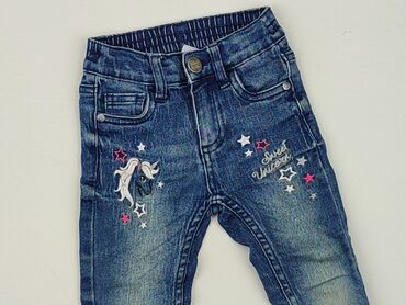 jeansy z gumą w pasie: Spodnie jeansowe, 1.5-2 lat, 92, stan - Dobry