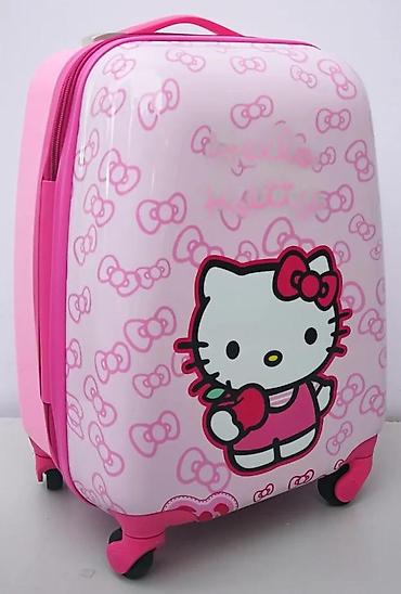 Rančevi, torbe i koferi: === PART 1: TEXTUAL DESCRIPTION === Dostupan je dečiji kofer sa Hello — 5