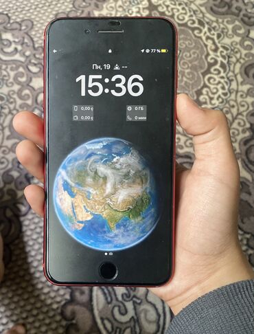 ipone 4: IPhone 8 Plus, Б/у, 64 ГБ, Красный, Защитное стекло, Чехол, 76 %