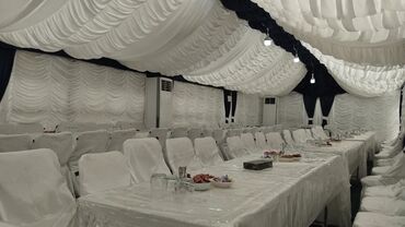 Banketlər, furşetlər: Təcili satılır - Tam örtülü, dekorativ atlas pərdə və tavanlüksü ilə — 9
