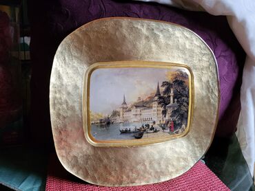 Kuhinjski setovi: Tanjir nov vintaz slika u staklu,rucni rad. univerzalan. Turski — 4