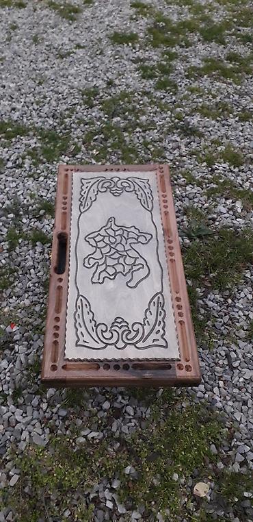 Nərdlər: Məhsul: Əl işı nərd taxtası Təsvir: - Tamamilə ağacdan hazırlanan — 14