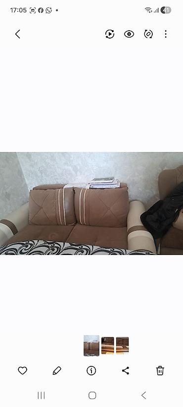 Ev və bağ: Qəhvəyi-bej rəng palitrasında, yumşaq parça və dəri effektli — 2