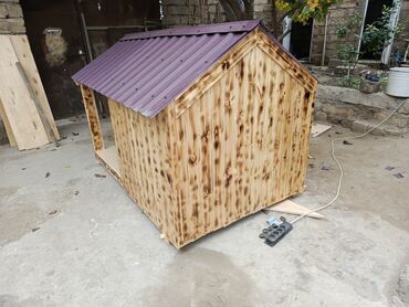 Yuvalar: Taxta it evi (yığılma mərhələsində) - Material: qalın kontrplak və — 15