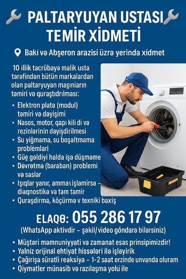 Soyuducular: 🔧 PALTARYUYAN USTASI – TƏMİR XİDMƏTİ 🔧 📍 Bakı və Abşeron ərazisi üzrə