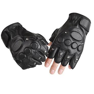 Moto geyim: №: 10241 Məhsulun adı: Professional moto əlcəklər, yarımbarmaq, qara — 1