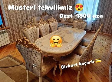 kontakt home metbex stol stul: Masa desti yeni qonaq otağı mebeli — 1