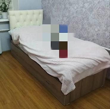Кровать односпальная 8 цена 7990 сом мягкое изголовье лдсп если