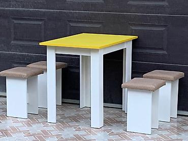 Masa və oturacaq dəstləri: Mətbəx üçün, Yeni, Açılmayan, Dördbucaq masa, 4 stul — 9