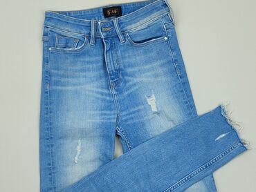 jeansy z łatami: Jeansy, F&F, XS (EU 34), stan - Dobry