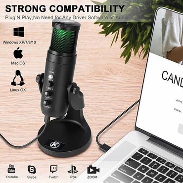 микрофон для пк бишкек: Встроенный USB-микрофон для подкастов с подавлением фонового шума
