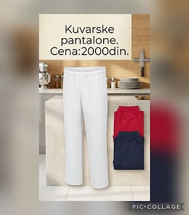 kacketi razni: Kuvarske pantalone – profesionalni model za rad u kuhinji. - Kroj — 1