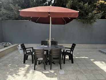 heyet ucun oturacaqlar: Yeni, Dördbucaq masa, 6 stul, Açılan, Stullar ilə, Həsir toxunuşlu, Türkiyə