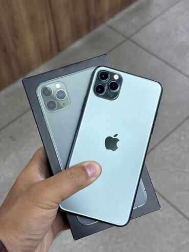 айфон 11 мах: IPhone 11 Pro Max, Б/у, 256 ГБ, Alpine Green, Чехол