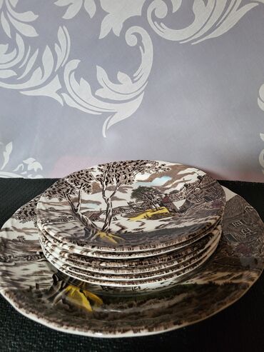 Staro posuđe i escajg: Servis za torte,kolace WH Grindlay Staffordshire Engleska 70te — 5