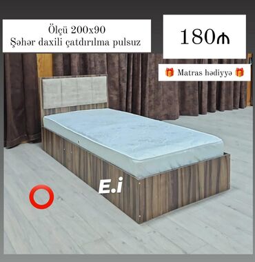 tek neferlik carpayı: Yeni, Təknəfərlik çarpayı, Matras ilə
