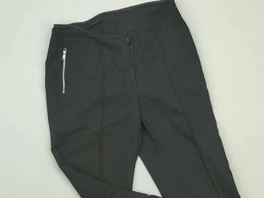 czarne bawełniany t shirty: Spodnie materiałowe, Esmara, L, stan - Dobry
