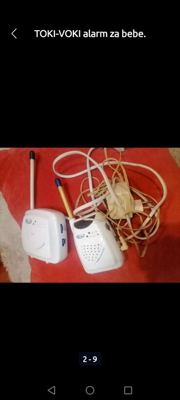 Ostali kućni aparati: Toki Voki - alarm za bebe male. Baza i slušalica. Ispravno — 6