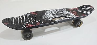 daş val: Skateboard (qrafik “Tiger” dizaynlı) - Gövdə: Qara rəngli lövhə — 8