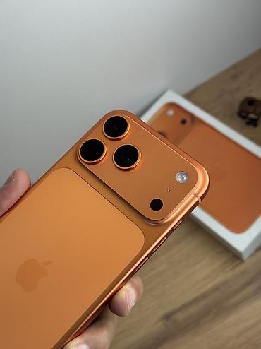 ayfon 14: IPhone 17 Pro Max, Б/у, 256 ГБ, Оранжевый, Защитное стекло, Чехол, Коробка, 94 % — 2