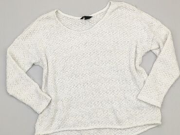 białe luźne t shirty: Sweter, H&M, S, stan - Dobry