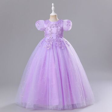 национальный платья детский: Детское платье, цвет - Фиолетовый, Новый