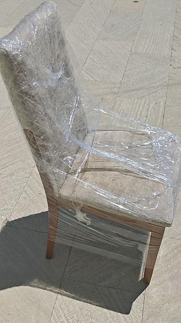 mermer masa: Yumuşaq oturacaqlı yemək otağı stulu - Material: taxta karkas və — 2