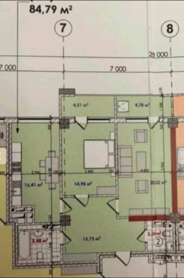 Продажа участков: 2 комнаты, 85 м², Элитка, 8 этаж, ПСО (под самоотделку)