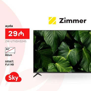smart tv pult: Yeni Televizor Zimmer 32" FHD (1920x1080), Pulsuz çatdırılma