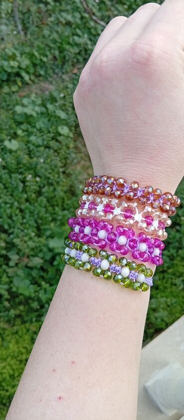 Tamet: Məhsul: Əl işi kristal muncuqlu biləkliklər - Material: Yüksək — 7