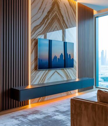 TV altlığı: Düz TV altlığı, Polkalı, Laminat — 9