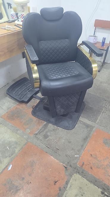 qazon suni: Salon üçün kreslo - Peşəkar bərbər/salon kreslosu - Qara rəng, romb — 3