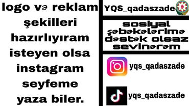 Reklam, çap: Loqo və reklam şəkillərinin hazırlanması xidməti təklif edirəm