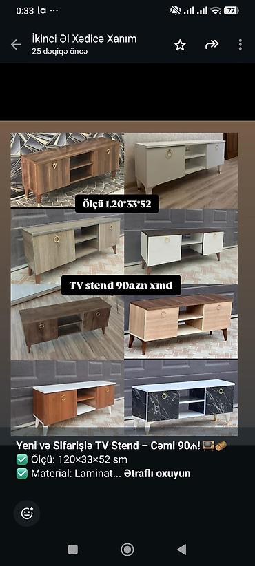 👑TV stend 👑rəng seçimi mövcuddur 📝Uzunu_1.20 📝der_33 📝Hun_52 lalafo.az -da 👑TV stend 👑rəng seçimi mövcuddur 📝Uzunu_1.20 📝der_33 📝Hun_52