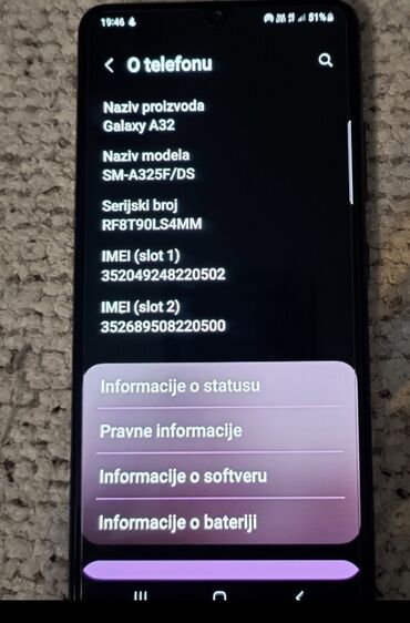 Samsung: Samsung Galaxy A32, 128 GB, bоја - Siva, Dual SIM na lalafo.rs — 3 Samsung: Samsung Galaxy A32, 128 GB, bоја - Siva, Dual SIM — 3