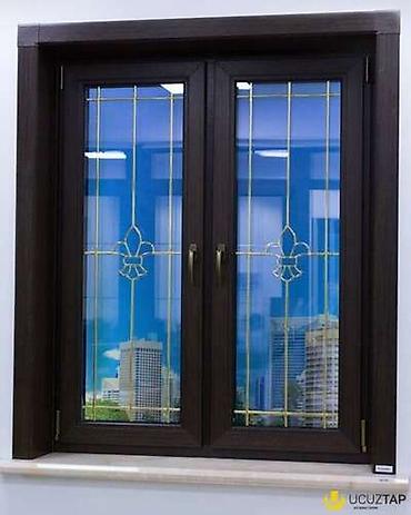 Plastik pəncərələr: Yeni İkiqat şüşə paketi Plastik pəncərə, Еni: 2 sm, Uzunluğu: 5 sm, Pulsuz quraşdırma — 41