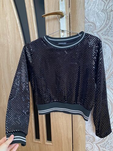 трикотажные юбки для девочек: Толстовка, Topshop, S (EU 36), цвет - Черный