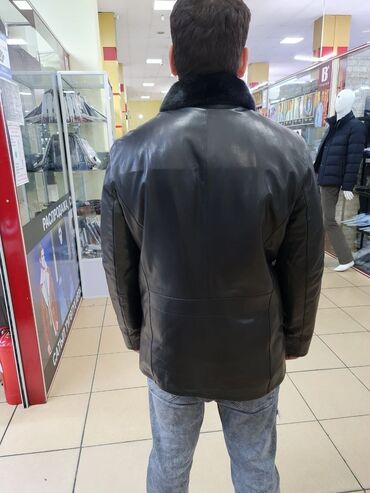 Дубленки: Мужская дублёнка классического кроя - Материал: натуральная овчина с — 9